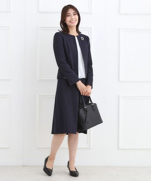 Reflect / リフレクト ノーカラージャケット | 【フォーマル／入卒／セットアップ可】ツイードジャケット | 詳細3