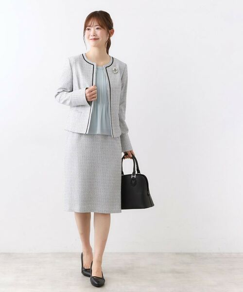 Reflect / リフレクト ノーカラージャケット | 【フォーマル／入卒／セットアップ可】ツイードジャケット | 詳細8