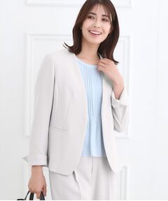 Reflect / リフレクト ノーカラージャケット | 【フォーマル／入卒／セットアップ可】ノーカラージャケット