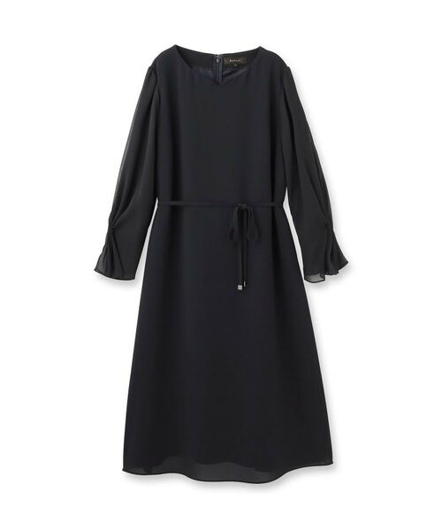 Reflect / リフレクト ミニ丈・ひざ丈ワンピース | 【フォーマル/入卒/付属リボン付き】スリーブデザインジョーゼットワンピース | 詳細17