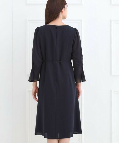 Reflect / リフレクト ミニ丈・ひざ丈ワンピース | 【フォーマル/入卒/付属リボン付き】スリーブデザインジョーゼットワンピース | 詳細20