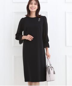 Reflect ワンピース ブラック 夏SALE】ドルマンスリーブストレートシルエットワンピース
