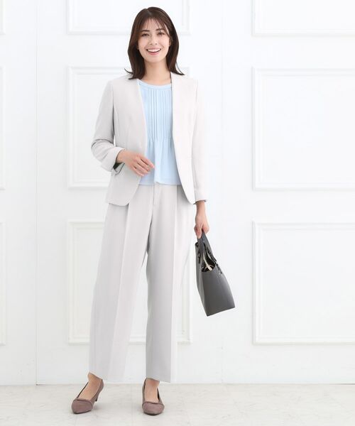 Reflect / リフレクト パンツ | 【フォーマル／入卒／セットアップ可】タック入りワイドパンツ | 詳細6