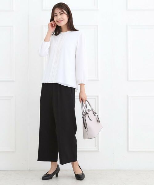 Reflect / リフレクト パンツ | 【フォーマル／入卒／セットアップ可】タック入りワイドパンツ | 詳細9