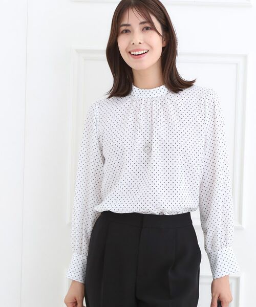 Reflect / リフレクト シャツ・ブラウス | 【フォーマル/入卒】ドットプリントブラウス | 詳細2