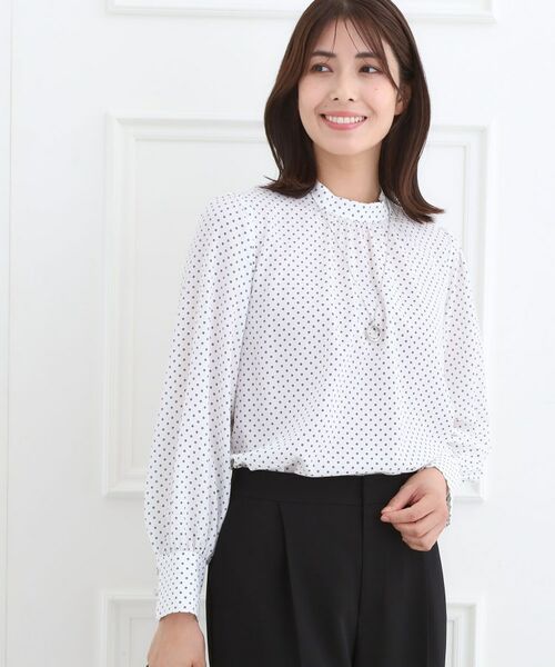 Reflect / リフレクト シャツ・ブラウス | 【フォーマル/入卒】ドットプリントブラウス(オフホワイト(103))