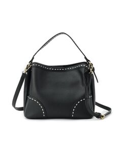 Reflect / リフレクト ハンドバッグ | 【収納力◎／付属ストラップあり】バイカラーステッチバッグ