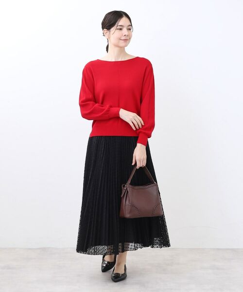 Reflect / リフレクト ハンドバッグ | 【収納力◎／付属ストラップあり】バイカラーステッチバッグ | 詳細1