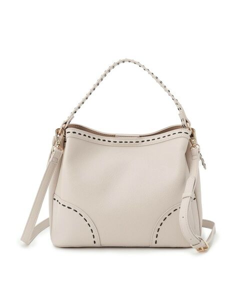 Reflect / リフレクト ハンドバッグ | 【収納力◎／付属ストラップあり】バイカラーステッチバッグ | 詳細10