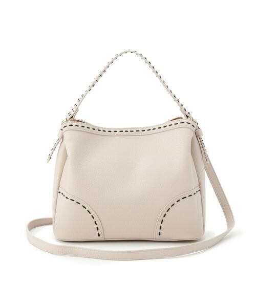 Reflect / リフレクト ハンドバッグ | 【収納力◎／付属ストラップあり】バイカラーステッチバッグ | 詳細12