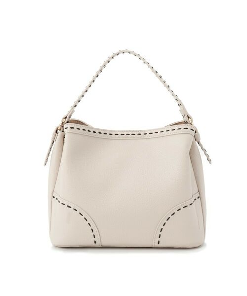 Reflect / リフレクト ハンドバッグ | 【収納力◎／付属ストラップあり】バイカラーステッチバッグ | 詳細14