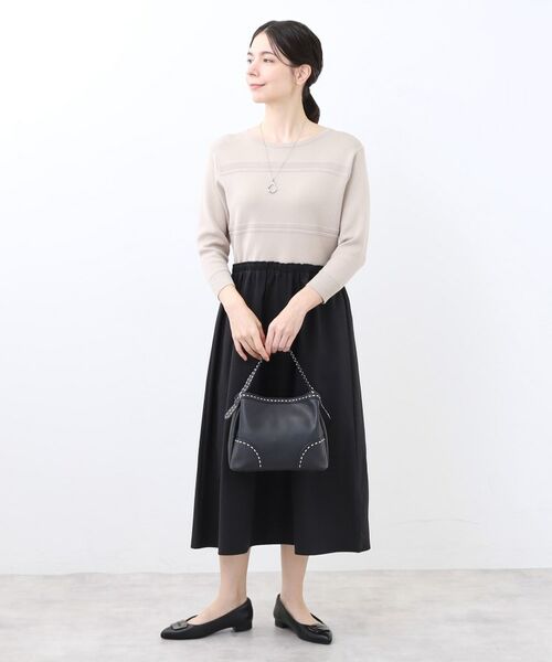 Reflect / リフレクト ハンドバッグ | 【収納力◎／付属ストラップあり】バイカラーステッチバッグ | 詳細4