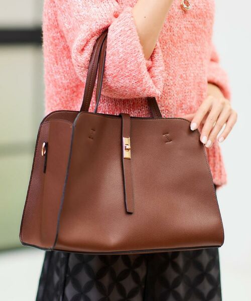 Reflect / リフレクト ボストンバッグ | 【A4ファイル・PC収納可◎】合皮ボストンバッグ(ブラウン(043))