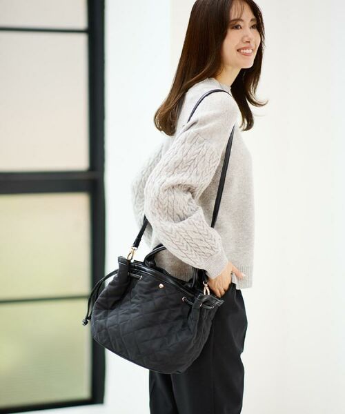 Reflect / リフレクト トートバッグ | 【ショルダー付き/コーディネートのアクセントに◎】キルティングバッグ | 詳細1
