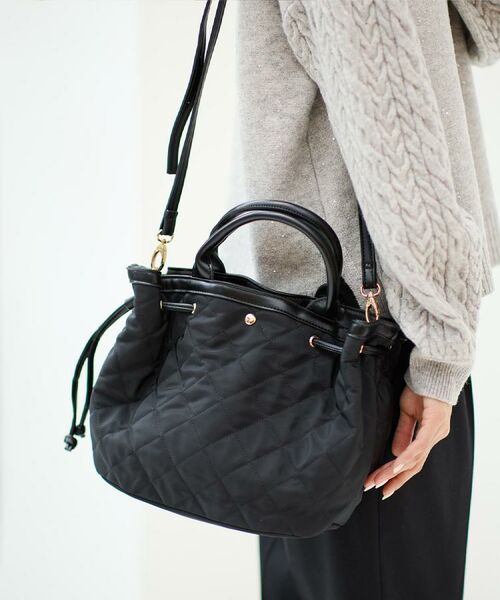 Reflect / リフレクト トートバッグ | 【ショルダー付き/コーディネートのアクセントに◎】キルティングバッグ | 詳細2