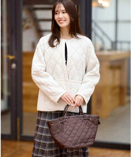 Reflect / リフレクト トートバッグ | 【ショルダー付き/コーディネートのアクセントに◎】キルティングバッグ | 詳細4