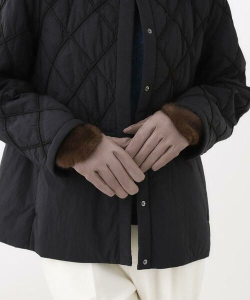 Reflect / リフレクト 手袋 | 【着用したままスマホが使用できる◎】スエード調×フェイクファーグローブ | 詳細1