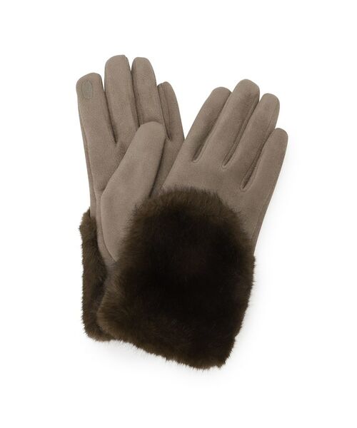 Reflect / リフレクト 手袋 | 【着用したままスマホが使用できる◎】スエード調×フェイクファーグローブ | 詳細2