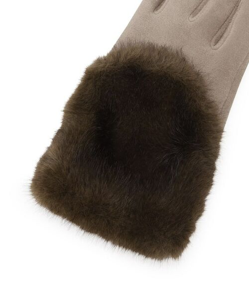 Reflect / リフレクト 手袋 | 【着用したままスマホが使用できる◎】スエード調×フェイクファーグローブ | 詳細4