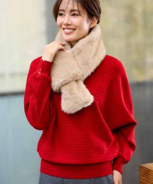 Reflect / リフレクト マフラー・ショール・スヌード・ストール | 【コーディネートのアクセントに◎】リバーシブルフェイクファーストール | 詳細4