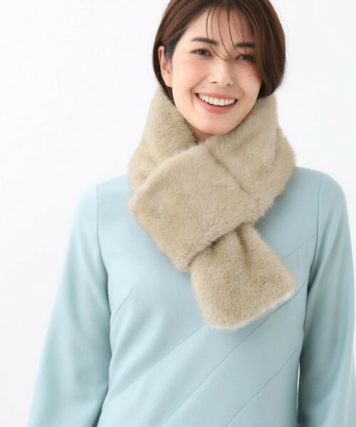 Reflect / リフレクト マフラー・ショール・スヌード・ストール | 【コーディネートのアクセントに◎】リバーシブルフェイクファーストール | 詳細5