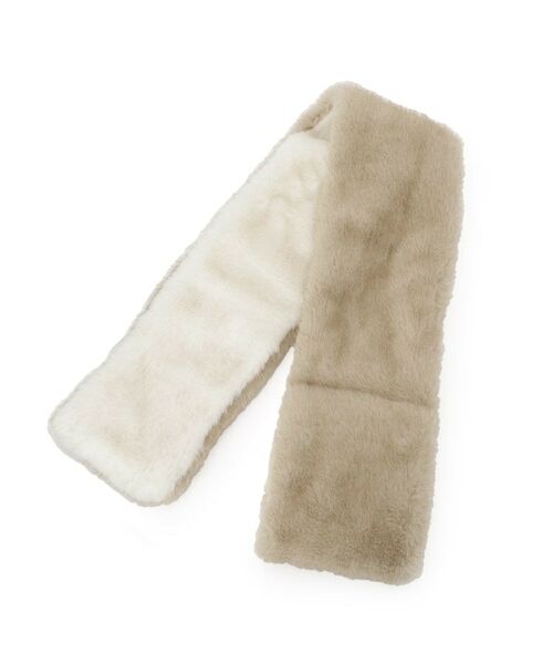 Reflect / リフレクト マフラー・ショール・スヌード・ストール | 【コーディネートのアクセントに◎】リバーシブルフェイクファーストール | 詳細8