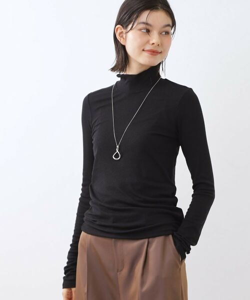 Reflect / リフレクト ニット・セーター | 【重ね着に大活躍◎/暖か保湿素材】プチタートルネックニット(ブラック(019))