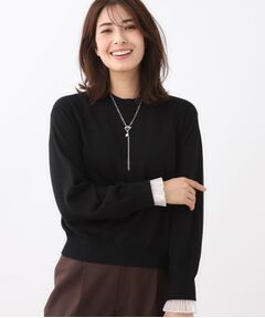 Reflect / リフレクト ニット・セーター | 【秋映え／重ね着風スタイルに◎】フリルプリーツスリーブニット