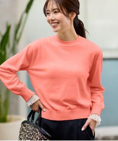 Reflect / リフレクト ニット・セーター | 【秋映え／重ね着風スタイルに◎】フリルプリーツスリーブニット