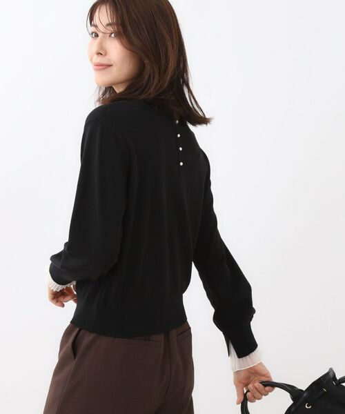 Reflect / リフレクト ニット・セーター | 【秋映え／重ね着風スタイルに◎】フリルプリーツスリーブニット | 詳細10