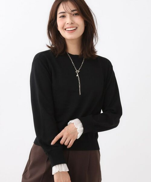 Reflect / リフレクト ニット・セーター | 【秋映え／重ね着風スタイルに◎】フリルプリーツスリーブニット | 詳細11