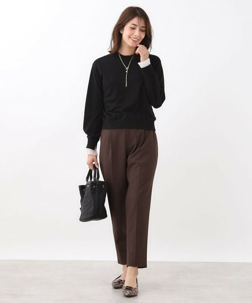 Reflect / リフレクト ニット・セーター | 【秋映え／重ね着風スタイルに◎】フリルプリーツスリーブニット | 詳細12