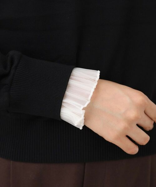 Reflect / リフレクト ニット・セーター | 【秋映え／重ね着風スタイルに◎】フリルプリーツスリーブニット | 詳細13