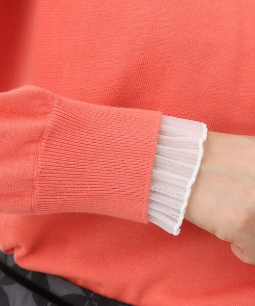 Reflect / リフレクト ニット・セーター | 【秋映え／重ね着風スタイルに◎】フリルプリーツスリーブニット | 詳細19