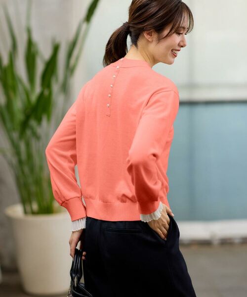 Reflect / リフレクト ニット・セーター | 【秋映え／重ね着風スタイルに◎】フリルプリーツスリーブニット | 詳細4