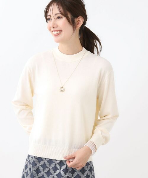 Reflect / リフレクト ニット・セーター | 【秋映え／重ね着風スタイルに◎】フリルプリーツスリーブニット | 詳細6