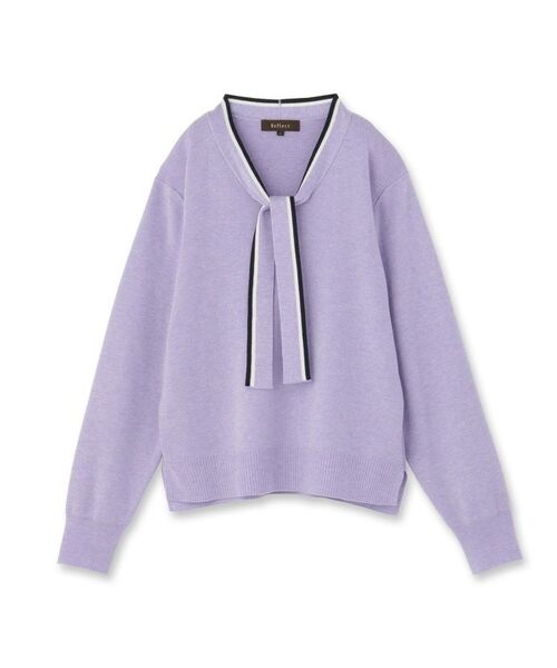 Reflect / リフレクト ニット・セーター | 【秋映え／なめらかな着心地】バイカラーボウタイ付きニット | 詳細26