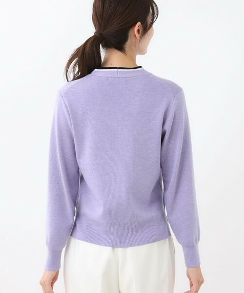 Reflect / リフレクト ニット・セーター | 【秋映え／なめらかな着心地】バイカラーボウタイ付きニット | 詳細29