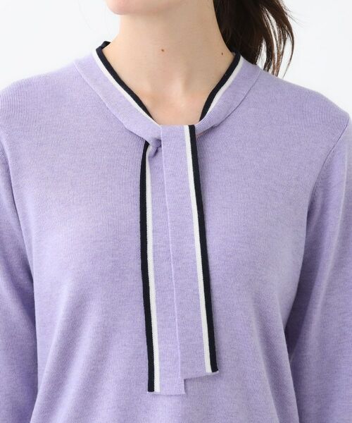 Reflect / リフレクト ニット・セーター | 【秋映え／なめらかな着心地】バイカラーボウタイ付きニット | 詳細30