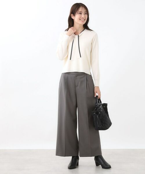 Reflect / リフレクト ニット・セーター | 【秋映え／なめらかな着心地】バイカラーボウタイ付きニット | 詳細8