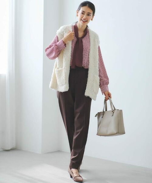 Reflect / リフレクト ベスト | 【秋映え／ふんわり軽い／ゆったりシルエット】ファンシーヤーンベスト | 詳細1