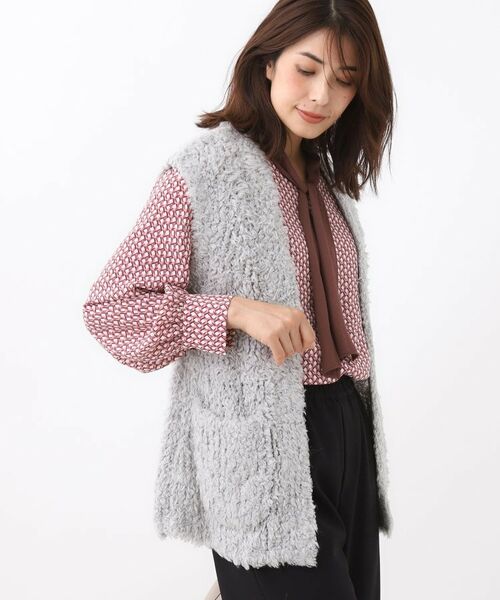 Reflect / リフレクト ベスト | 【秋映え／ふんわり軽い／ゆったりシルエット】ファンシーヤーンベスト | 詳細10