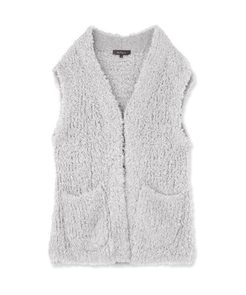 Reflect / リフレクト ベスト | 【秋映え／ふんわり軽い／ゆったりシルエット】ファンシーヤーンベスト | 詳細14