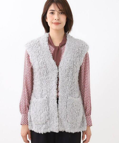 Reflect / リフレクト ベスト | 【秋映え／ふんわり軽い／ゆったりシルエット】ファンシーヤーンベスト | 詳細15