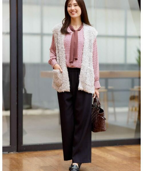 Reflect / リフレクト ベスト | 【秋映え／ふんわり軽い／ゆったりシルエット】ファンシーヤーンベスト | 詳細3