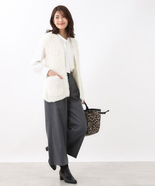 Reflect / リフレクト ベスト | 【秋映え／ふんわり軽い／ゆったりシルエット】ファンシーヤーンベスト | 詳細8