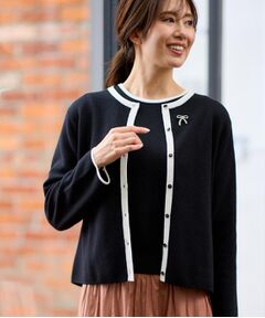 Reflect / リフレクト その他トップス | 【秋映え／単品使い◎／すっきり見え】ブローチ付きニットアンサンブル