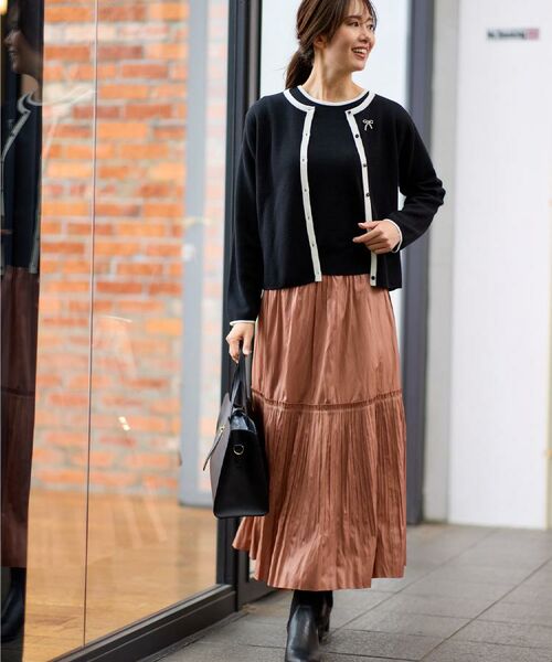 Reflect / リフレクト その他トップス | 【秋映え/単品使い◎/すっきり見え】ブローチ付きニットアンサンブル | 詳細2