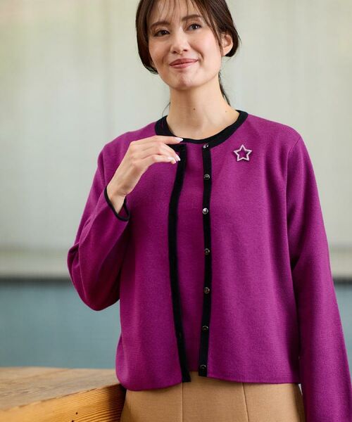 Reflect / リフレクト その他トップス | 【秋映え/単品使い◎/すっきり見え】ブローチ付きニットアンサンブル | 詳細3