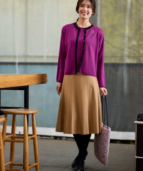 Reflect / リフレクト その他トップス | 【秋映え/単品使い◎/すっきり見え】ブローチ付きニットアンサンブル | 詳細4
